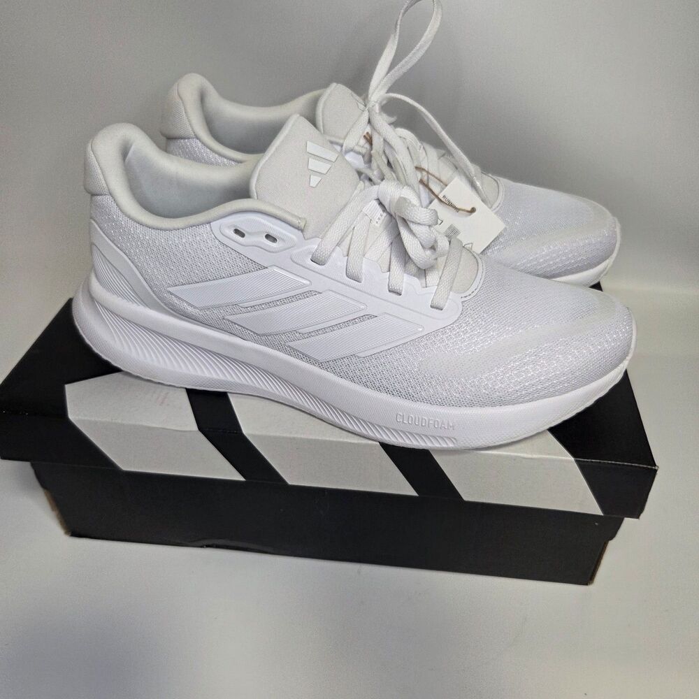 Adidas Runfalcon 5 White Athletic Running Shoes Women's 9.5 NIB